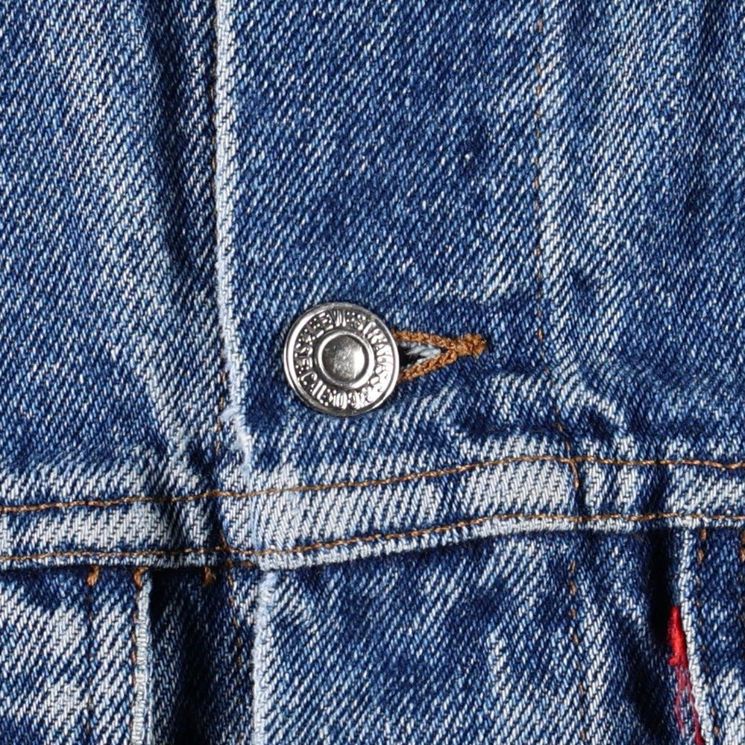 ~90'S Levi's 70502-07 Euro Model Denim Jacket (Men's XL equivalent) Vintage cotton blue type Vintage Second Hand