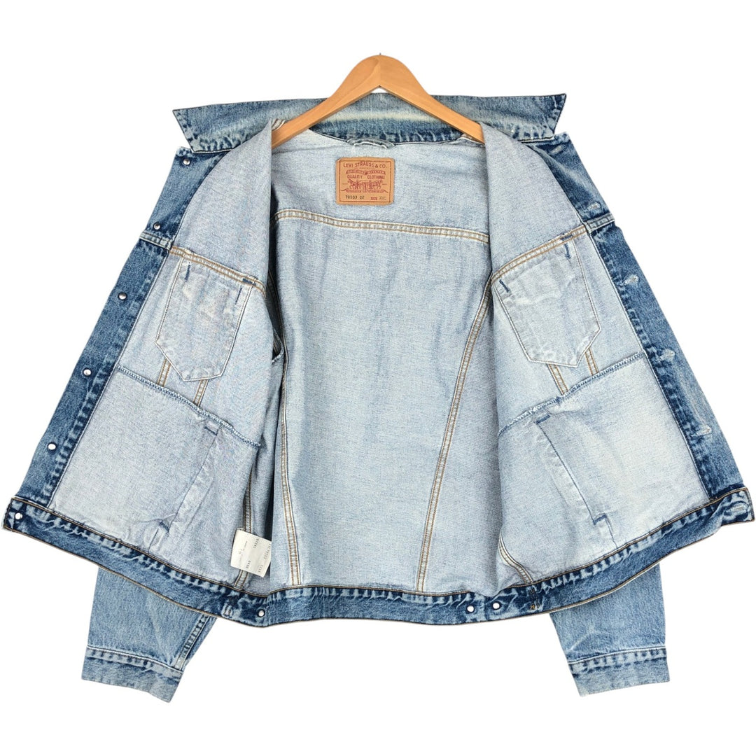 90'S Levi's 70503-0216 Denim Jacket, Men's XXL, Vintage cotton blue type Vintage Second Hand