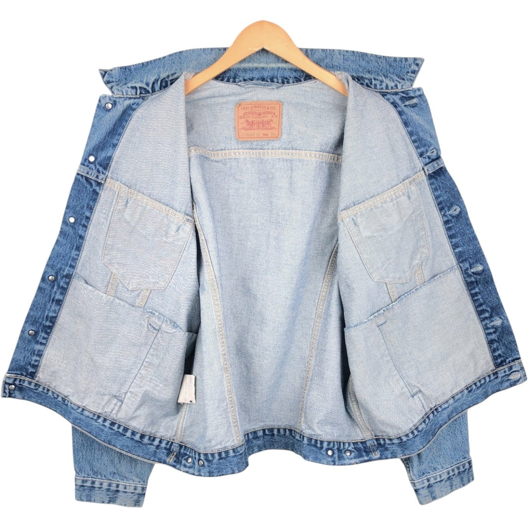 1990'S Levi's 70503-02 Denim Jacket, Men's XXL equivalent, Vintage cotton blue type Vintage Second Hand