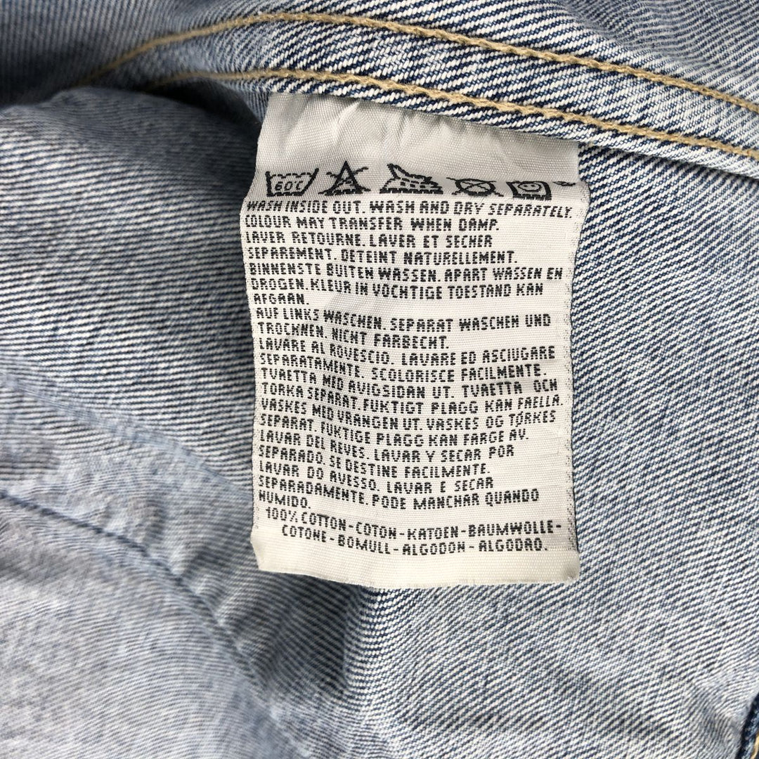 1990'S Levi's 70503-02 Denim Jacket, Men's XXL equivalent, Vintage cotton blue type Vintage Second Hand