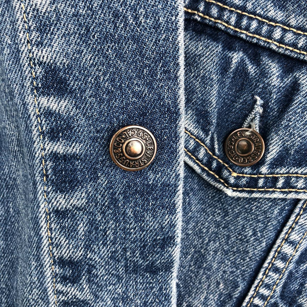 1990'S Levi's 70503-02 Denim Jacket, Men's XXL equivalent, Vintage cotton blue type Vintage Second Hand