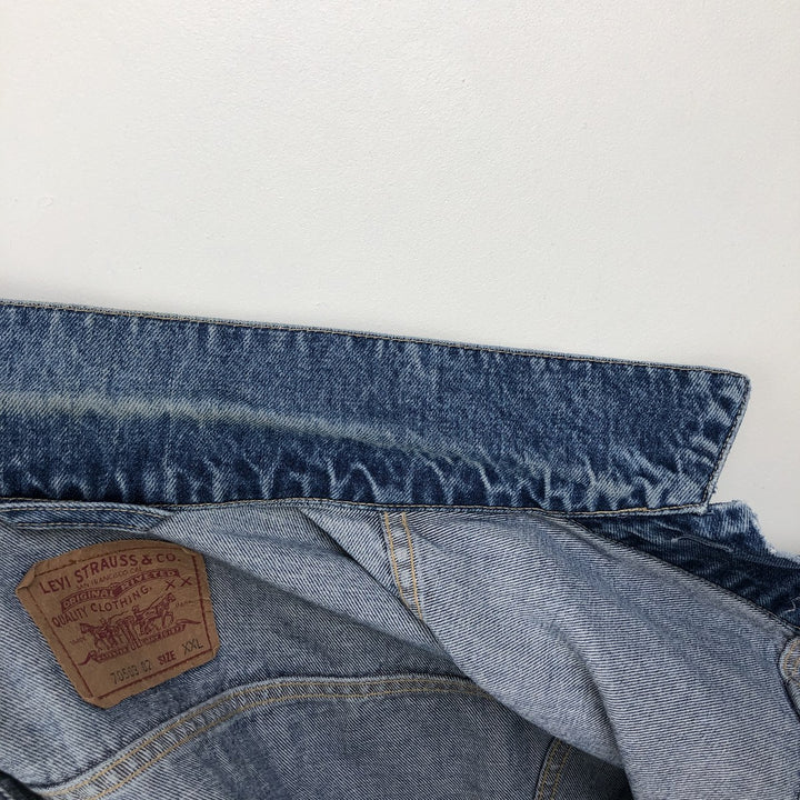 1990'S Levi's 70503-02 Denim Jacket, Men's XXL equivalent, Vintage cotton blue type Vintage Second Hand