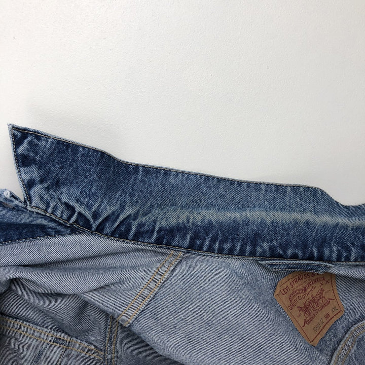 1990'S Levi's 70503-02 Denim Jacket, Men's XXL equivalent, Vintage cotton blue type Vintage Second Hand
