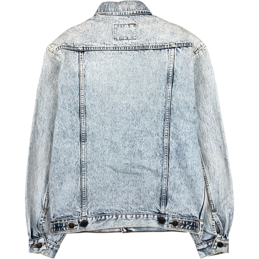 1980'S Levi's 70511-0608 Chemical Wash Denim Jacket, Made in Italy, Men's Size S (Equivalent), Vintage cotton blue type Vintage Second Hand