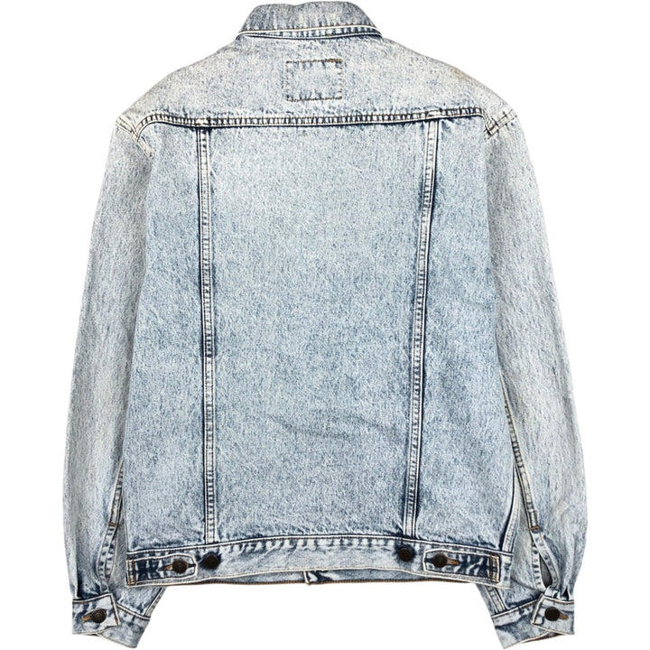 1980'S Levi's 70511-0608 Chemical Wash Denim Jacket, Made in Italy, Men's Size S (Equivalent), Vintage cotton blue type Vintage Second Hand