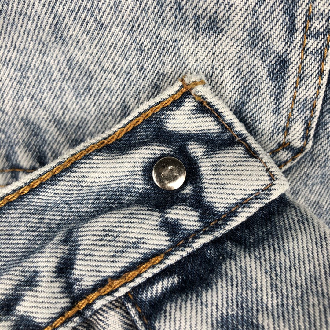 1980'S Levi's 70511-0608 Chemical Wash Denim Jacket, Made in Italy, Men's Size S (Equivalent), Vintage cotton blue type Vintage Second Hand