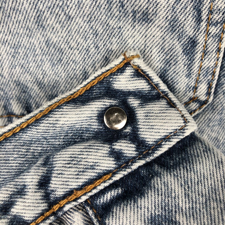 1980'S Levi's 70511-0608 Chemical Wash Denim Jacket, Made in Italy, Men's Size S (Equivalent), Vintage cotton blue type Vintage Second Hand