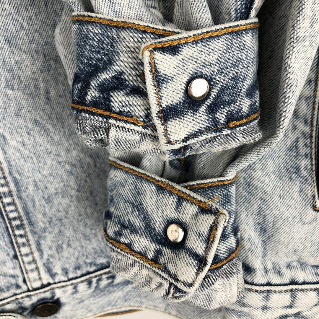 1980'S Levi's 70511-0608 Chemical Wash Denim Jacket, Made in Italy, Men's Size S (Equivalent), Vintage cotton blue type Vintage Second Hand