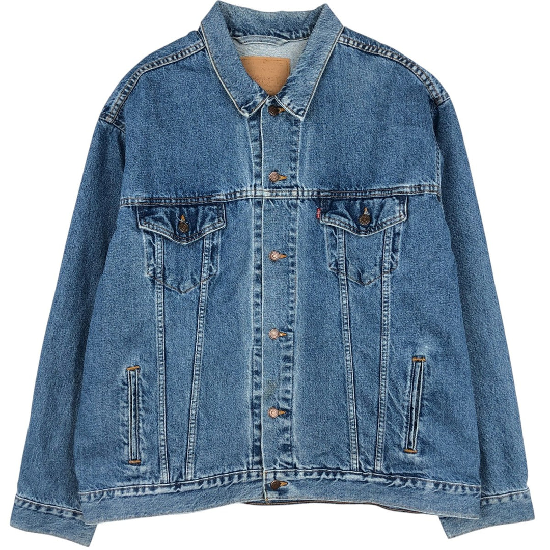 1990'S Levi's 70507 Denim Jacket, Made in USA, Men's XXL equivalent, Vintage cotton blue type Vintage Second Hand