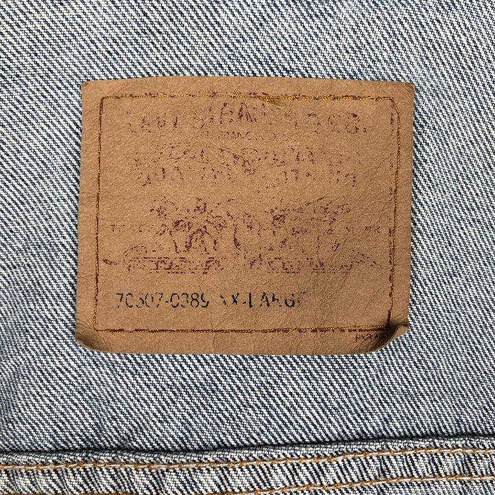 1990'S Levi's 70507 Denim Jacket, Made in USA, Men's XXL equivalent, Vintage cotton blue type Vintage Second Hand