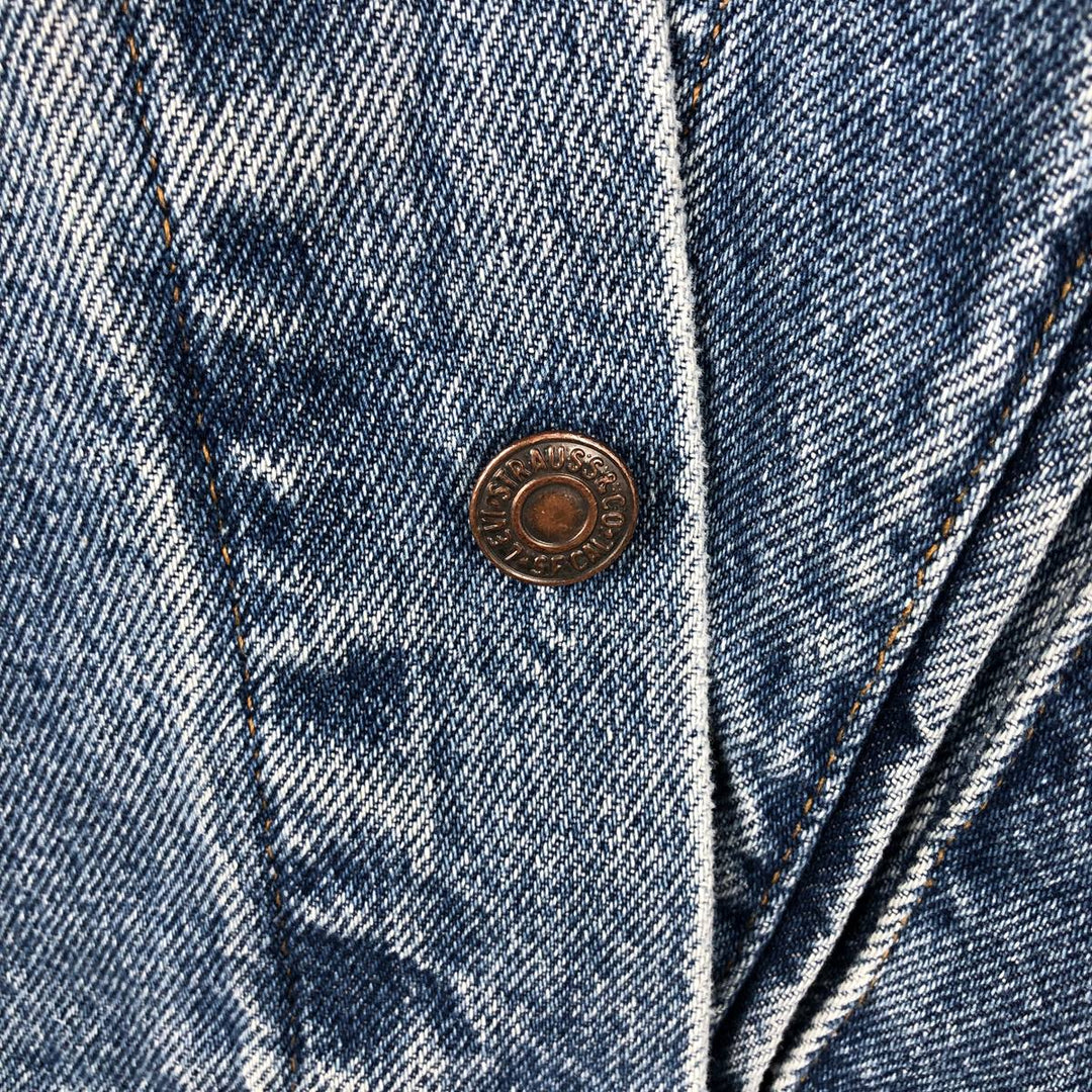 1990'S Levi's 70507 Denim Jacket, Made in USA, Men's XXL equivalent, Vintage cotton blue type Vintage Second Hand