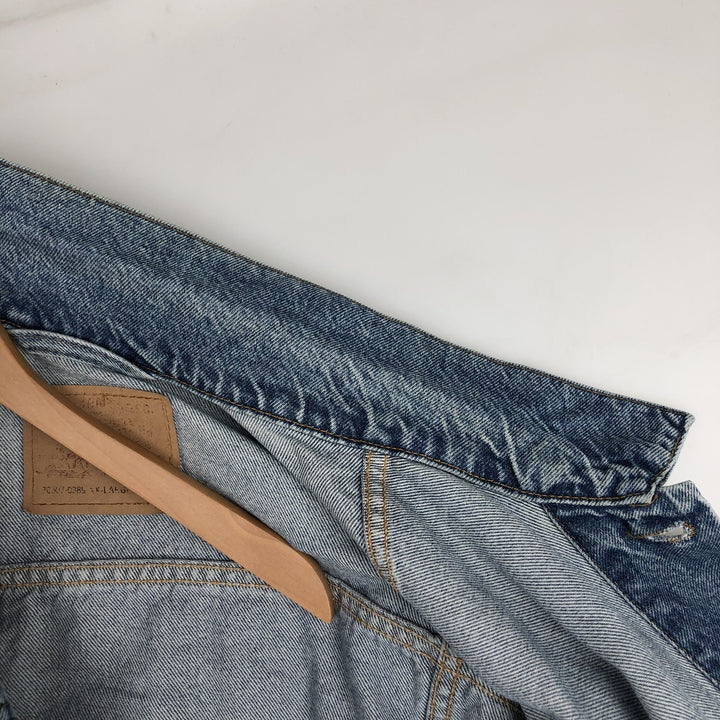 1990'S Levi's 70507 Denim Jacket, Made in USA, Men's XXL equivalent, Vintage cotton blue type Vintage Second Hand