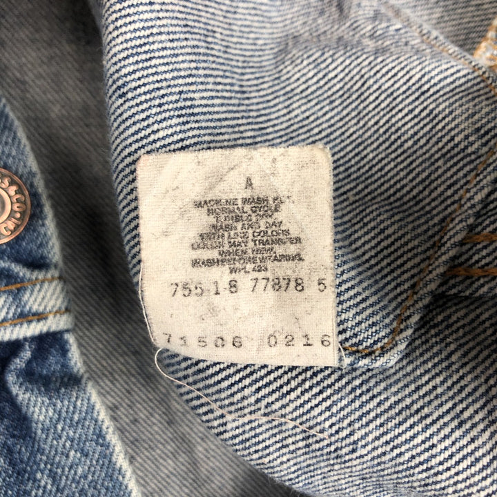1990'S Levi's 71506-0216 Denim Jacket, Made in USA, Men's Size S (approx.), Vintage cotton blue type Vintage Second Hand