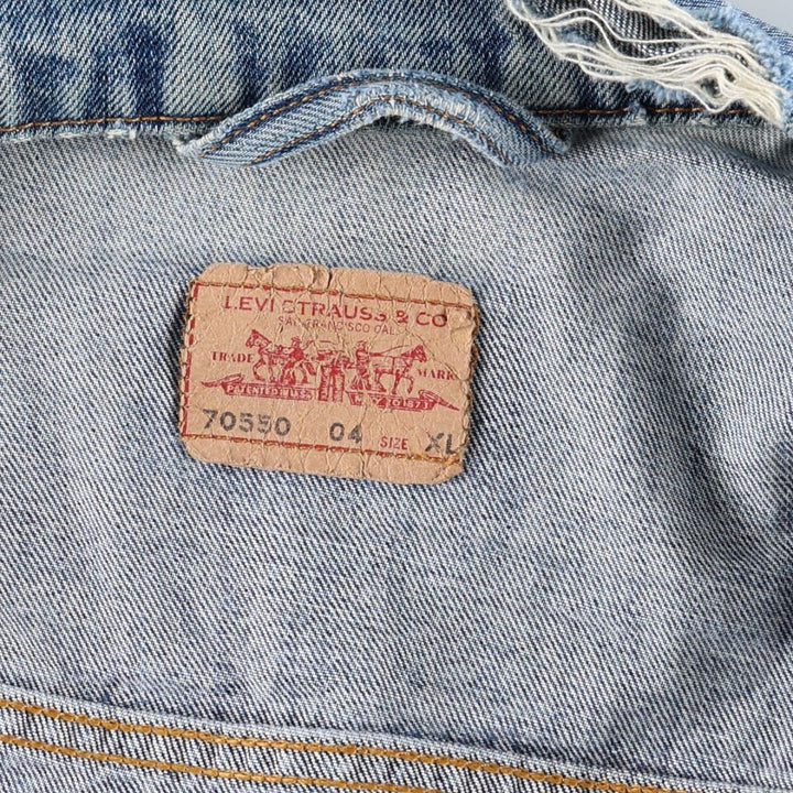 Vintage Levi's 70550-0414 Euro Model Denim Jacket (Men's XL equivalent) cotton blue type Vintage Second Hand