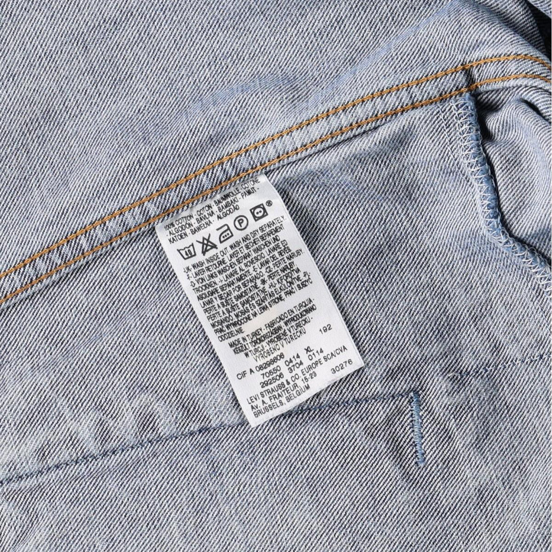 Vintage Levi's 70550-0414 Euro Model Denim Jacket (Men's XL equivalent) cotton blue type Vintage Second Hand