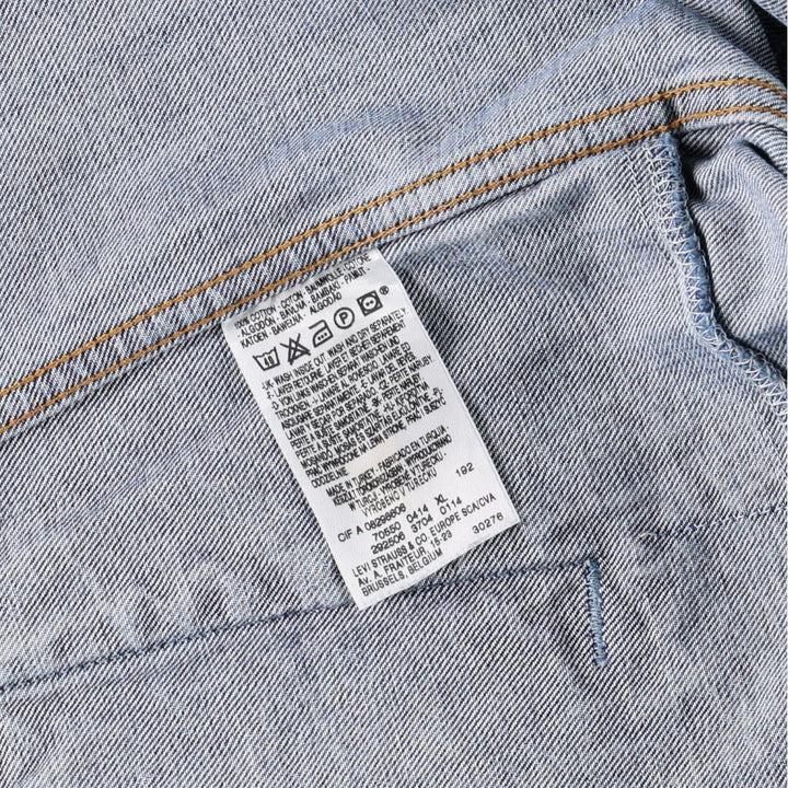 Vintage Levi's 70550-0414 Euro Model Denim Jacket (Men's XL equivalent) cotton blue type Vintage Second Hand