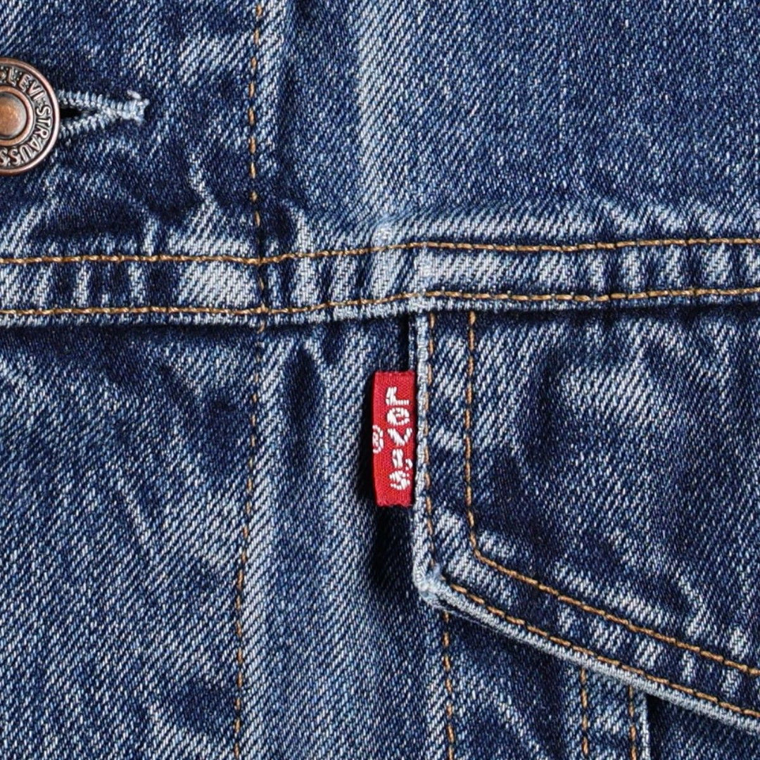 Vintage Levi's 70550-0414 Euro Model Denim Jacket (Men's XL equivalent) cotton blue type Vintage Second Hand