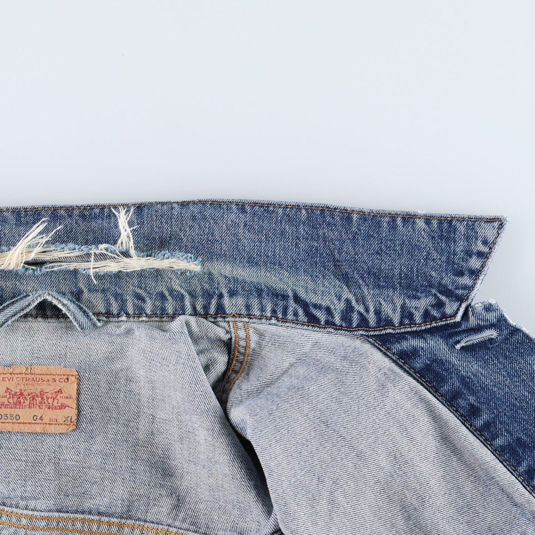 Vintage Levi's 70550-0414 Euro Model Denim Jacket (Men's XL equivalent) cotton blue type Vintage Second Hand