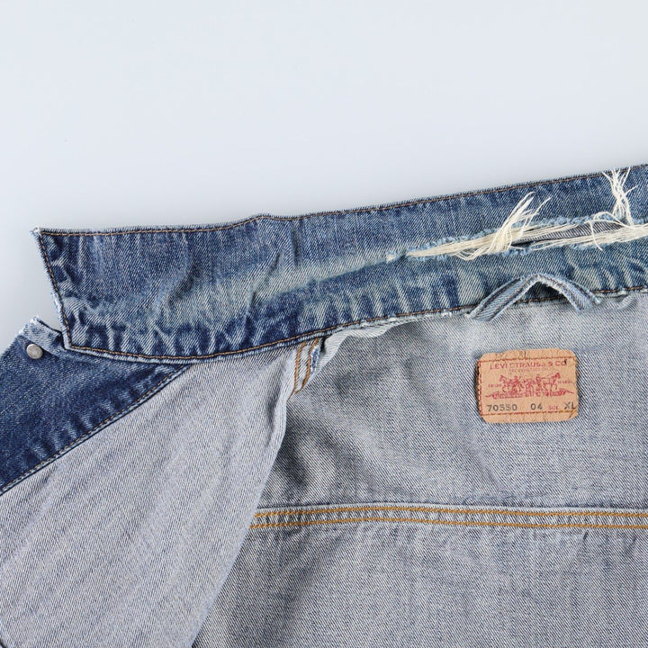 Vintage Levi's 70550-0414 Euro Model Denim Jacket (Men's XL equivalent) cotton blue type Vintage Second Hand