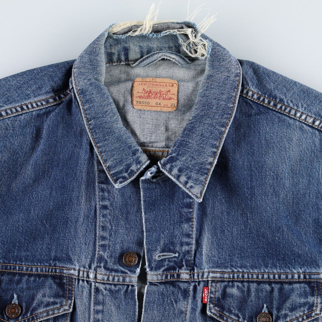 Vintage Levi's 70550-0414 Euro Model Denim Jacket (Men's XL equivalent) cotton blue type Vintage Second Hand