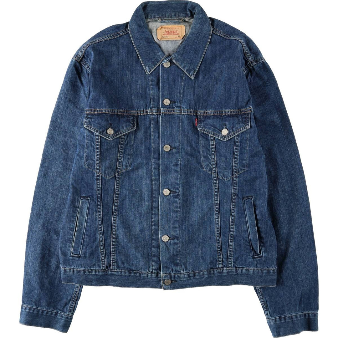 Levi's 72510-0011 Euro Model Denim Jacket (Men's XL equivalent) cotton blue type Vintage Second Hand