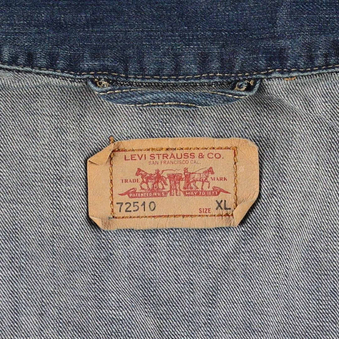 Levi's 72510-0011 Euro Model Denim Jacket (Men's XL equivalent) cotton blue type Vintage Second Hand
