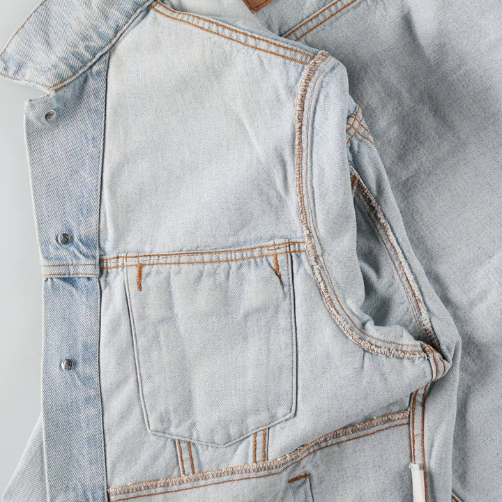Levi's denim jacket, denim jacket, men's size L unclear Blue type light blue Vintage Second Hand