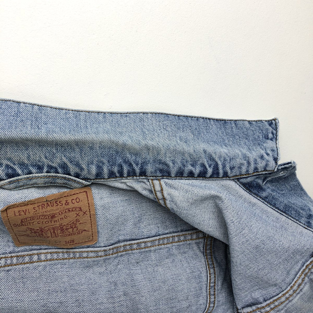 90'S Levi's 70503-02 Euro Model Denim Jacket, G-Jean, Men's Size S, Vintage cotton blue type Vintage Second Hand