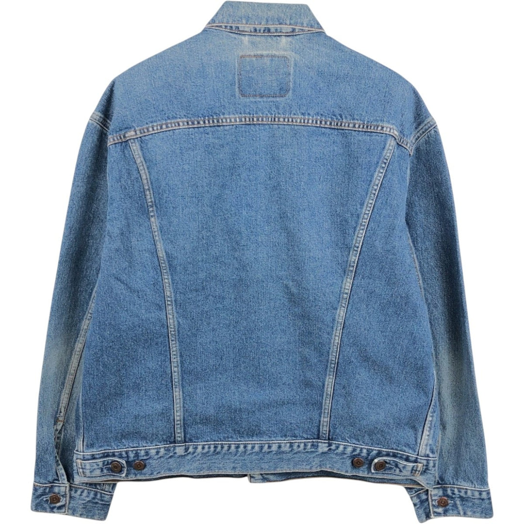 1990'S Levi's 70503 02 Euro Model Denim Jacket, Made in Italy, Men's XXL equivalent, Vintage. cotton blue type Vintage Second Hand