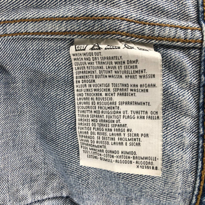1990'S Levi's 70503 02 Euro Model Denim Jacket, Made in Italy, Men's XXL equivalent, Vintage. cotton blue type Vintage Second Hand