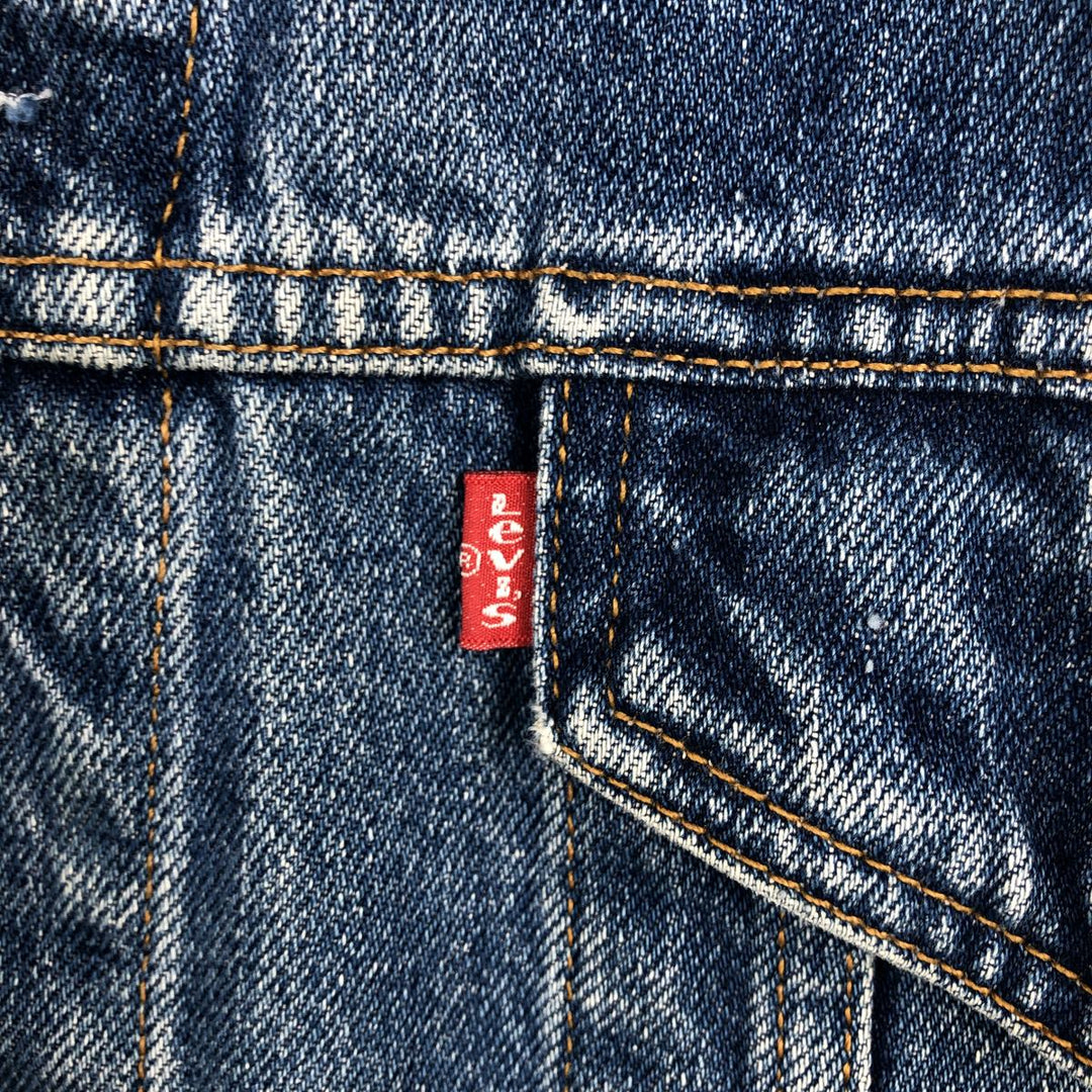 1990'S Levi's 70503 02 Euro Model Denim Jacket, Made in Italy, Men's XXL equivalent, Vintage. cotton blue type Vintage Second Hand