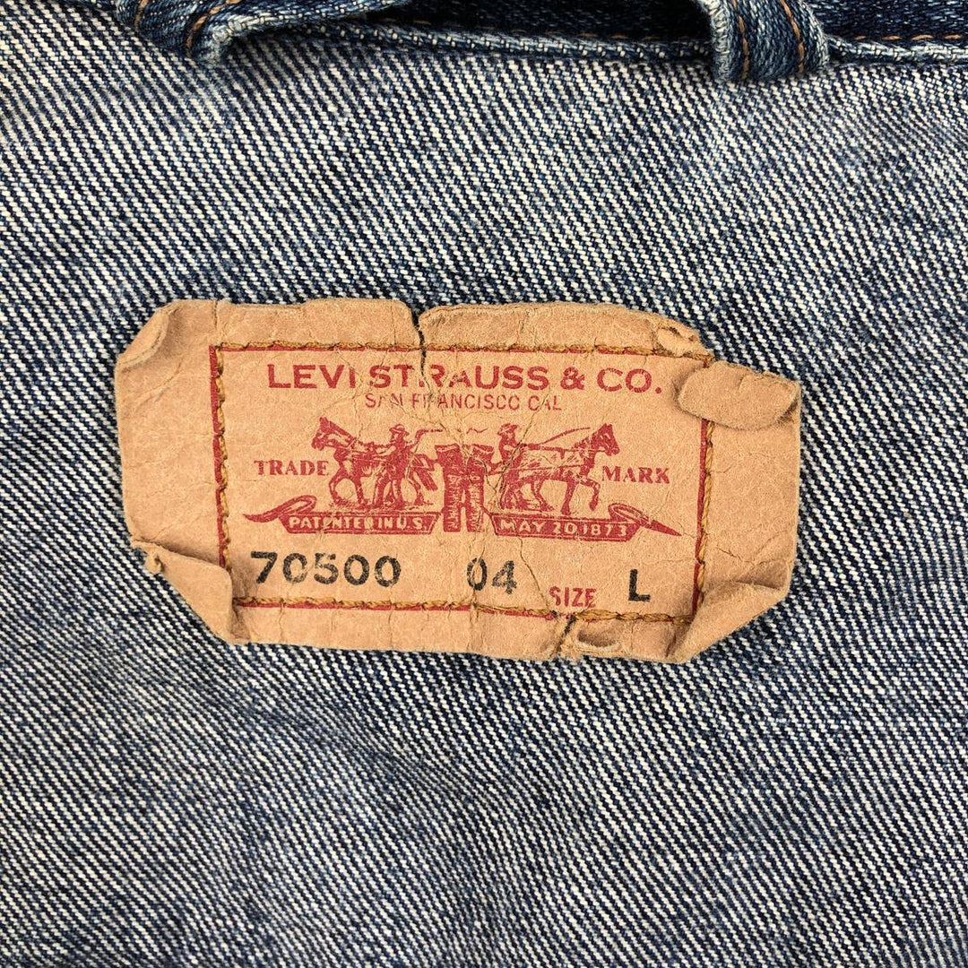 2000'S Levi's 70500-04 Euro Model Denim Jacket, Men's Size L cotton blue type Vintage Second Hand