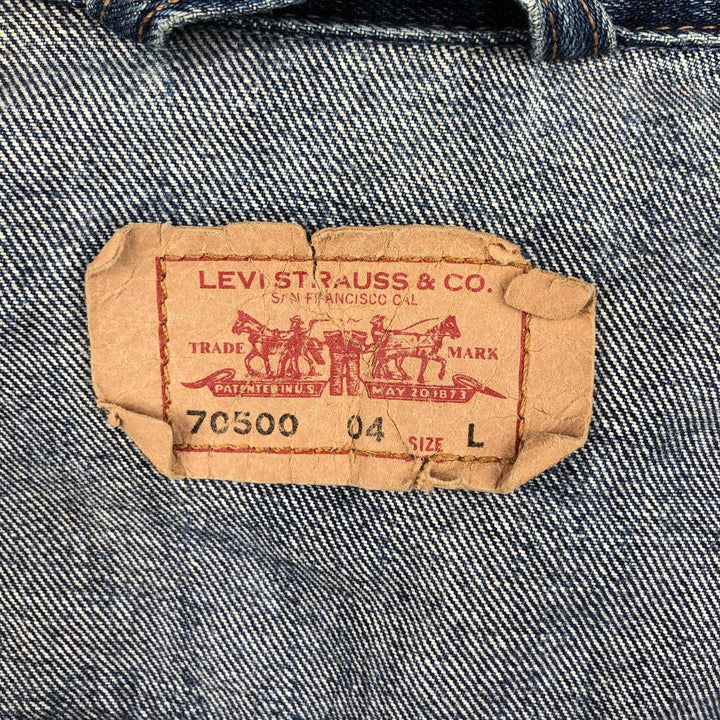 2000'S Levi's 70500-04 Euro Model Denim Jacket, Men's Size L cotton blue type Vintage Second Hand