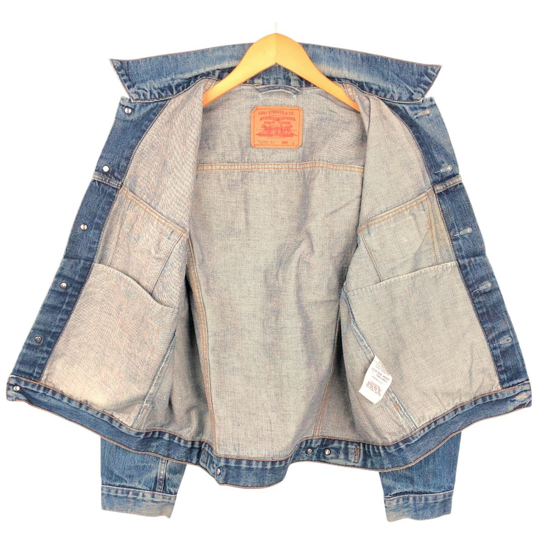 2000'S Levi's 70550-04 Euro Model Denim Jacket (Men's Size L) cotton blue type Vintage Second Hand