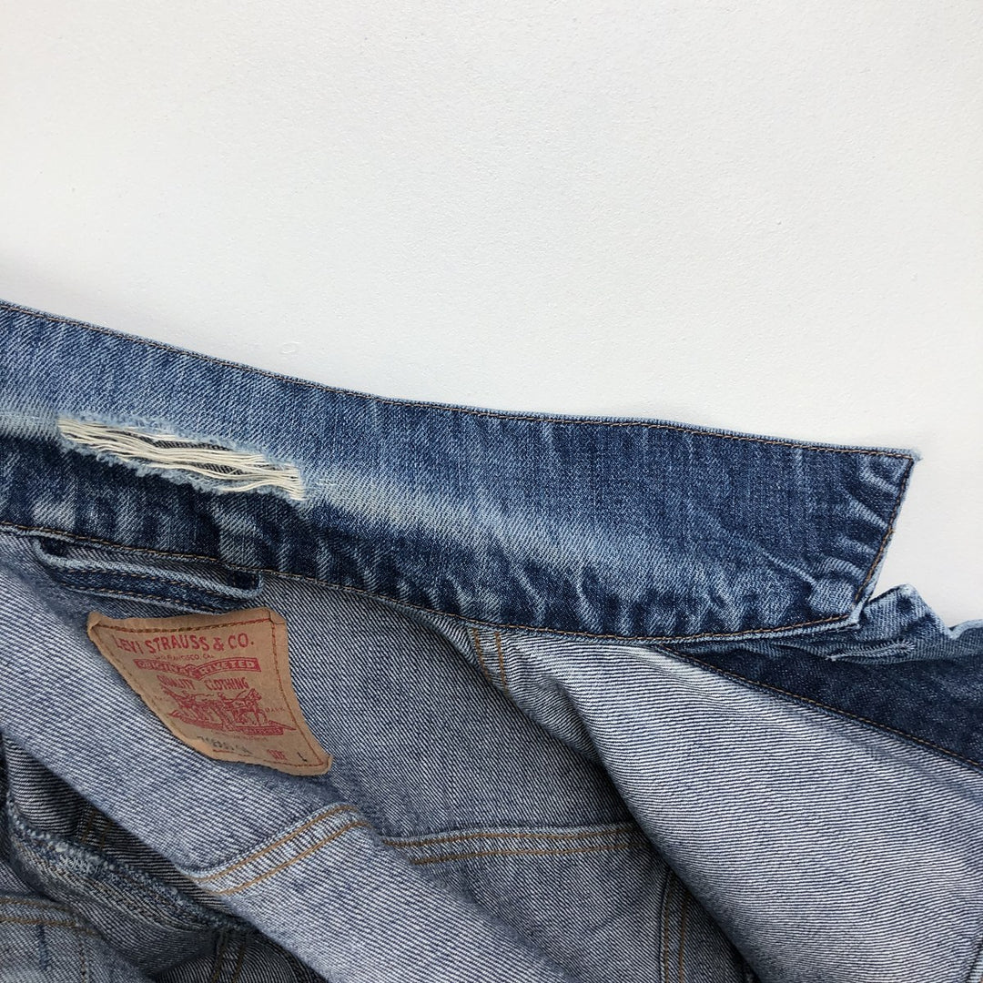 2000'S Levi's 70550-04 Euro Model Denim Jacket (Men's Size L) cotton blue type Vintage Second Hand