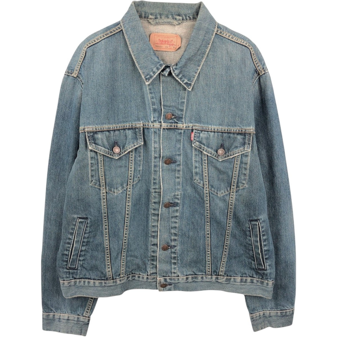 2000'S Levi's 70550-04 Denim Jacket (Men's XL equivalent) cotton blue type Vintage Second Hand