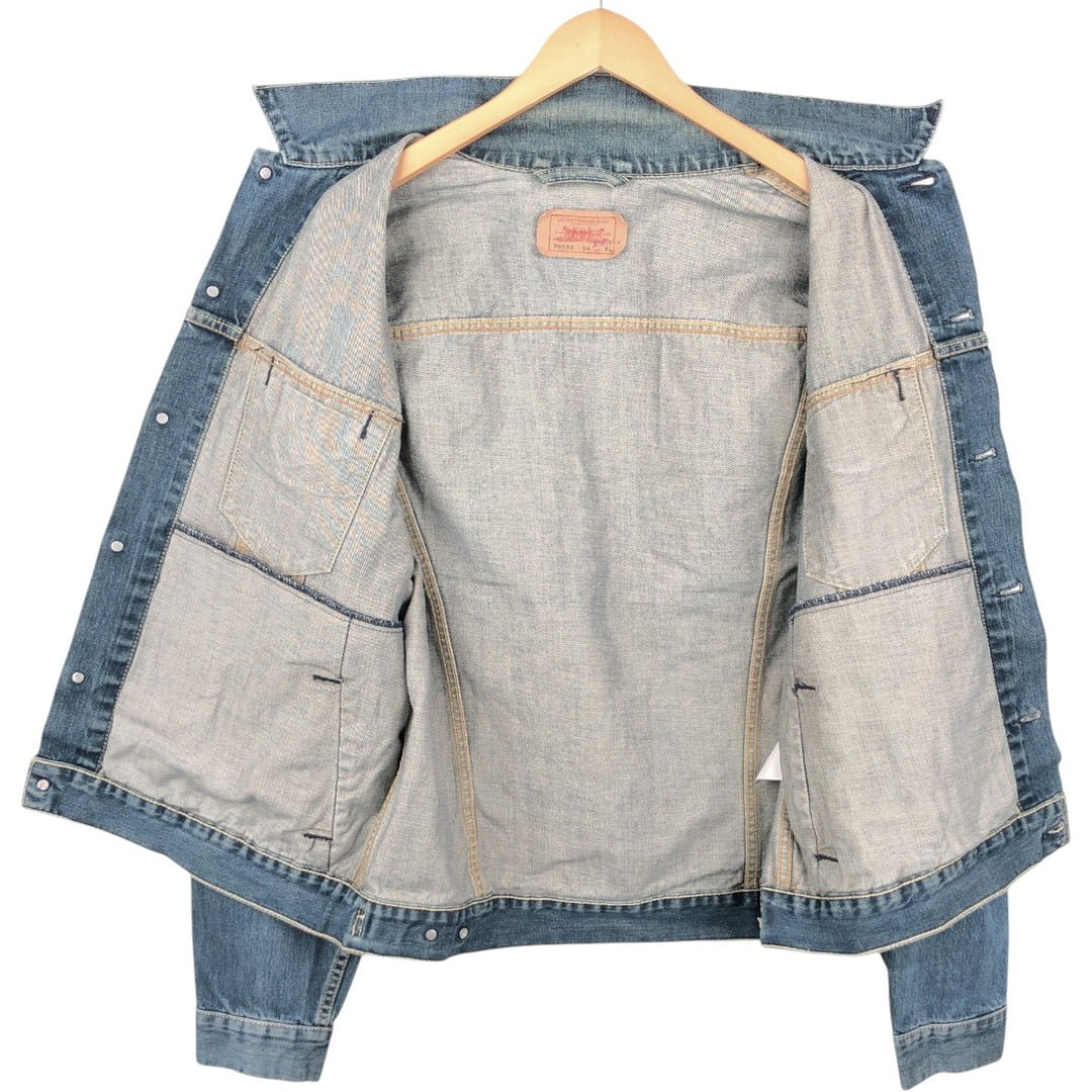 2000'S Levi's 70550-04 Denim Jacket (Men's XL equivalent) cotton blue type Vintage Second Hand