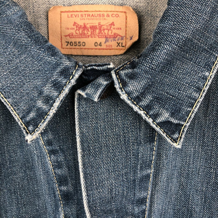 2000'S Levi's 70550-04 Denim Jacket (Men's XL equivalent) cotton blue type Vintage Second Hand