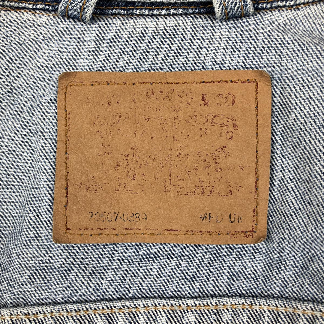 90'S Levi's 70507-0389 denim jacket, denim jacket, made in USA, men's size M, vintage cotton blue type Vintage Second Hand