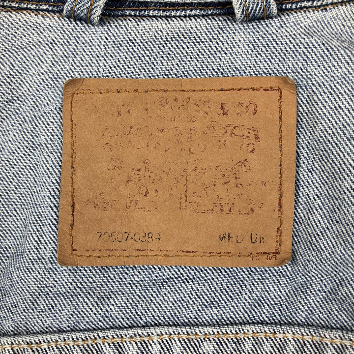 90'S Levi's 70507-0389 denim jacket, denim jacket, made in USA, men's size M, vintage cotton blue type Vintage Second Hand