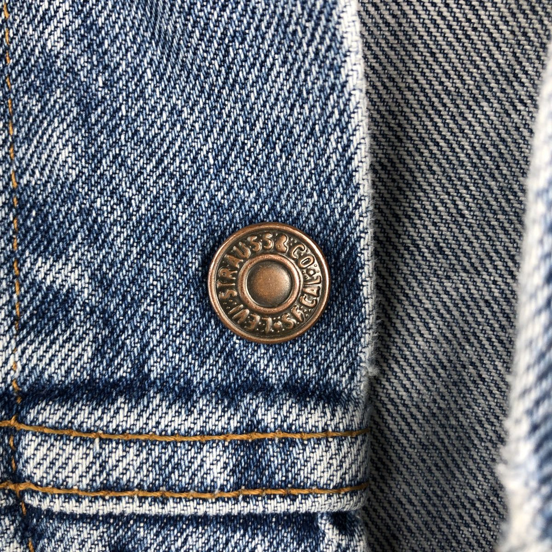 90'S Levi's 70507-0389 denim jacket, denim jacket, made in USA, men's size M, vintage cotton blue type Vintage Second Hand