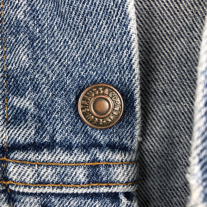 90'S Levi's 70507-0389 denim jacket, denim jacket, made in USA, men's size M, vintage cotton blue type Vintage Second Hand