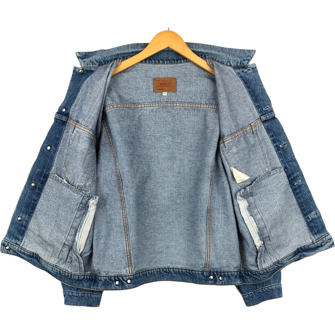 1980'S Levi's 70503-02 Euro Model Denim Jacket, Italian Made, Men's Size L (Equivalent), Vintage cotton blue type Vintage Second Hand