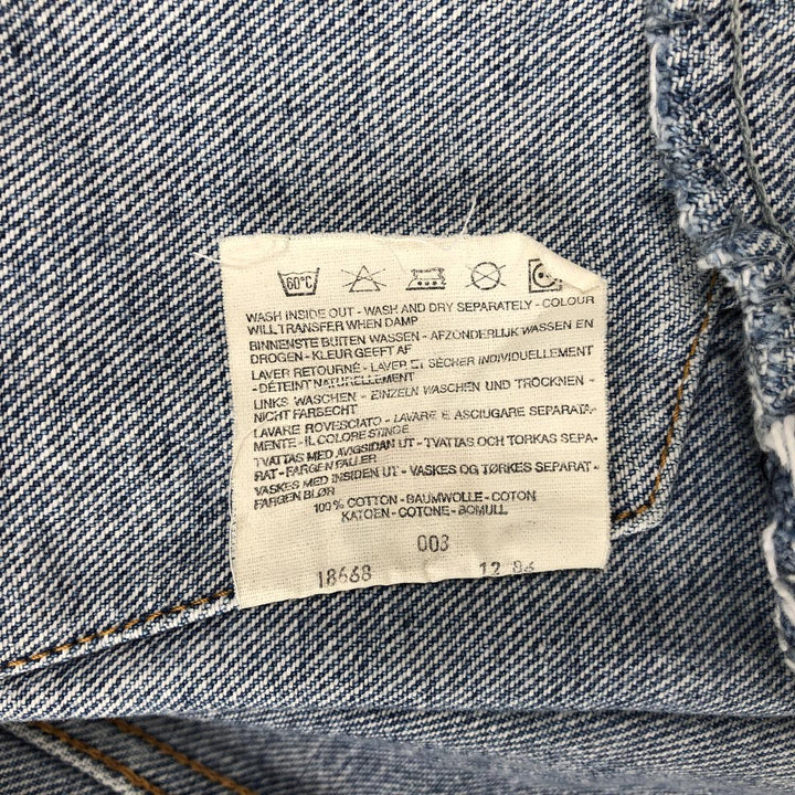 1980'S Levi's 70503-02 Euro Model Denim Jacket, Italian Made, Men's Size L (Equivalent), Vintage cotton blue type Vintage Second Hand