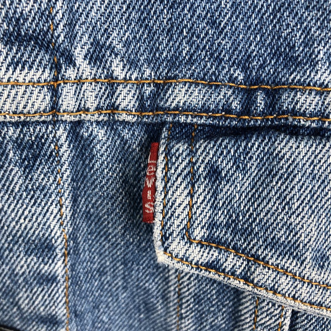1980'S Levi's 70503-02 Euro Model Denim Jacket, Italian Made, Men's Size L (Equivalent), Vintage cotton blue type Vintage Second Hand