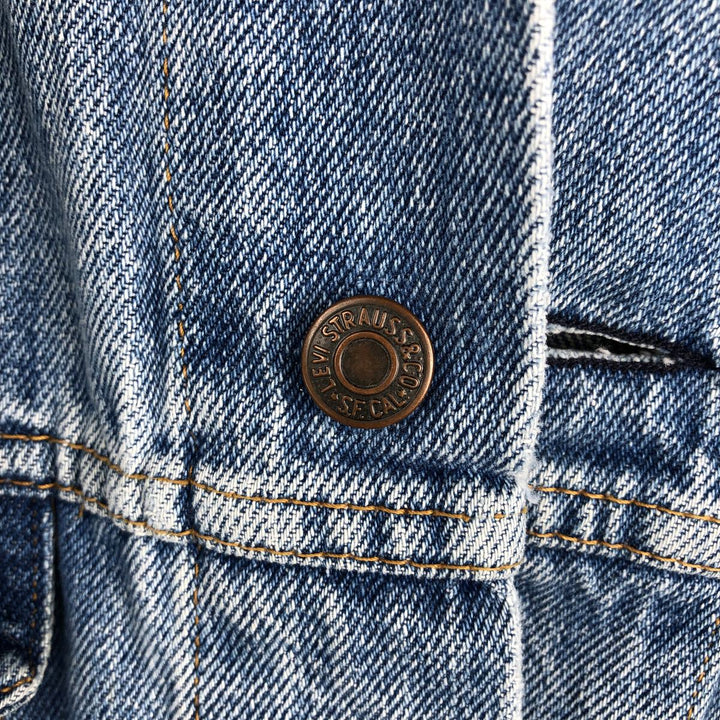 1980'S Levi's 70503-02 Euro Model Denim Jacket, Italian Made, Men's Size L (Equivalent), Vintage cotton blue type Vintage Second Hand
