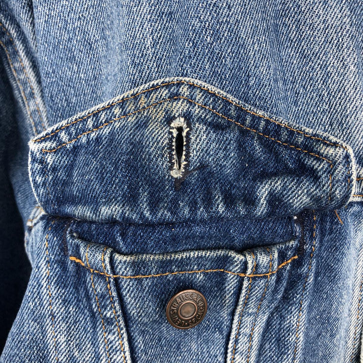 1980'S Levi's 70503-02 Euro Model Denim Jacket, Italian Made, Men's Size L (Equivalent), Vintage cotton blue type Vintage Second Hand