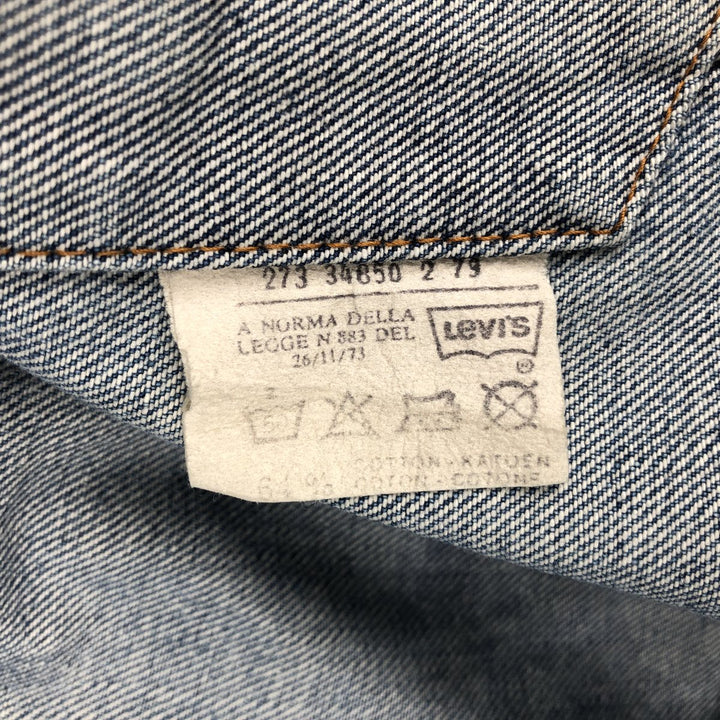 1970'S Levi's 70500 Euro Model Denim Jacket, Made in France, Men's Size L (approx.), Vintage cotton blue type Vintage Second Hand