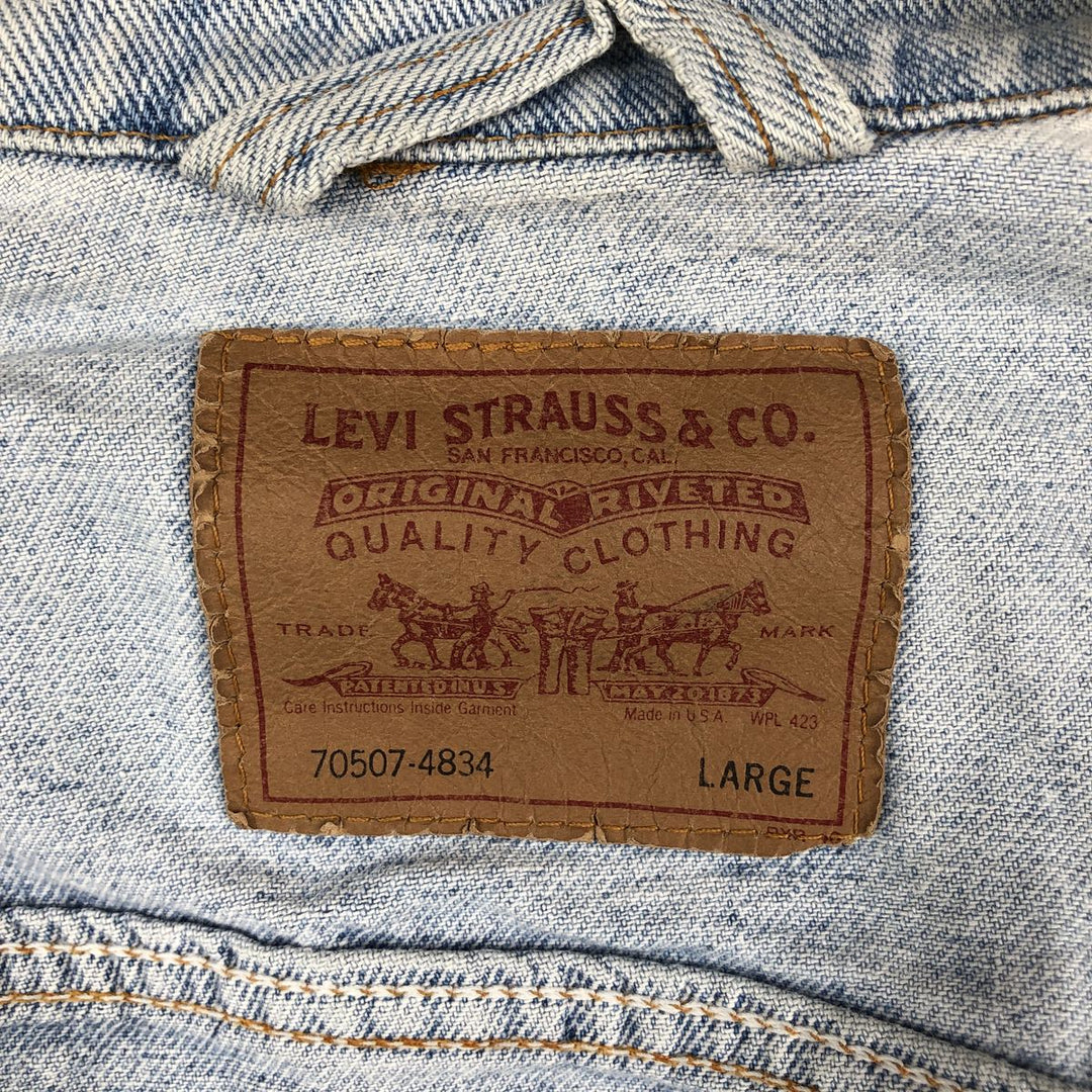 Levi's 70507-4834 Denim Jacket (Men's Size L) unclear Blue type light blue Vintage Second Hand
