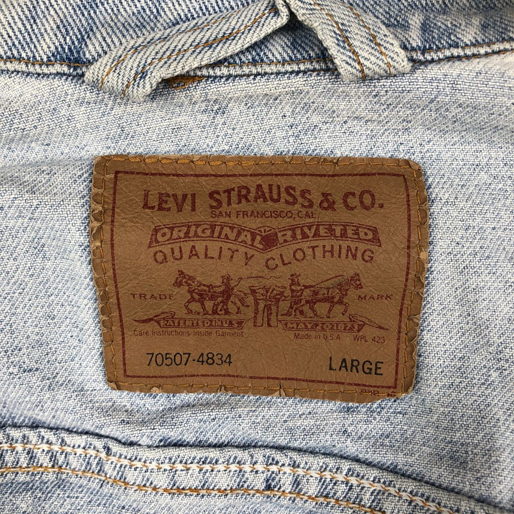Levi's 70507-4834 Denim Jacket (Men's Size L) unclear Blue type light blue Vintage Second Hand